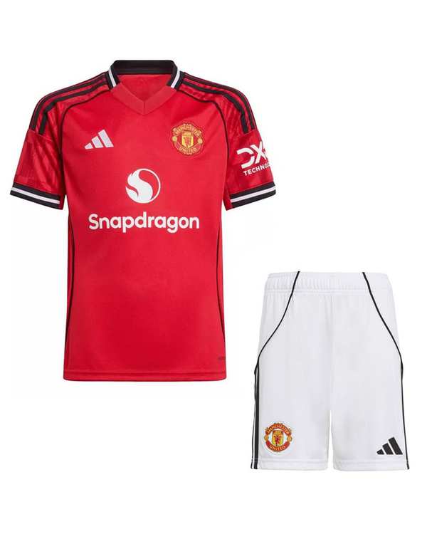 ست تی شرت و شلوارک ورزشی پسرانه قرمز پانیل Panil مدل منچستر یونایتد Home 2026