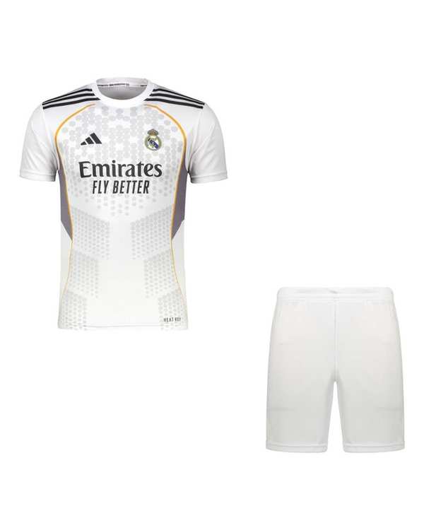 ست تی شرت و شلوارک ورزشی پسرانه سفید پانیل Panil مدل رئال مادرید طرح امباپه کد sn2026