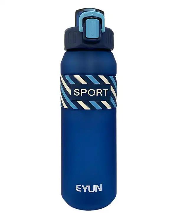 قمقمه ورزشی سرمه ای ایون مدل راه راه گنجایش 1 لیتر