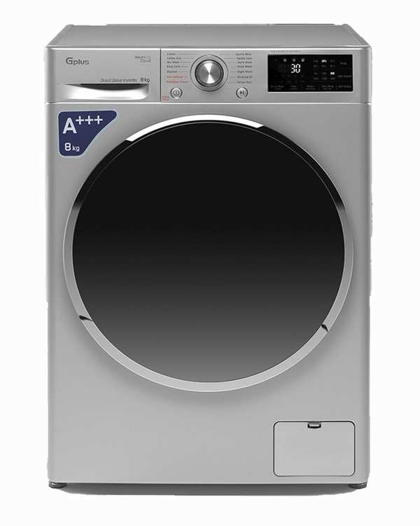 ماشین لباسشویی نقره ای جی پلاس Gplus مدل GWM-R88S.KTL ظرفیت 8 کیلوگرم