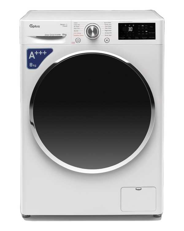 ماشین لباسشویی سفید جی پلاس Gplus مدل GWM-R88W.KTL ظرفیت 8 کیلوگرم