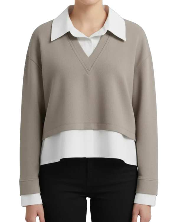 بلوز زنانه طوسی سرژه Serge کد 243108