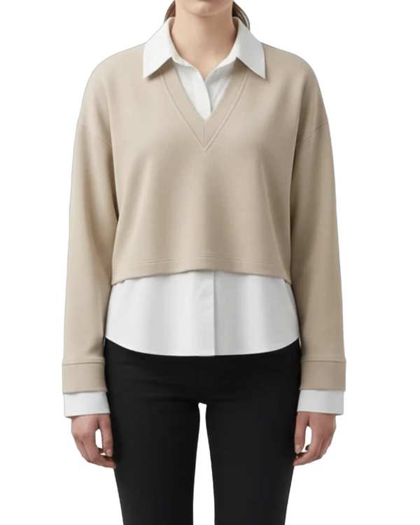 بلوز زنانه کرم روشن سرژه Serge کد 243108