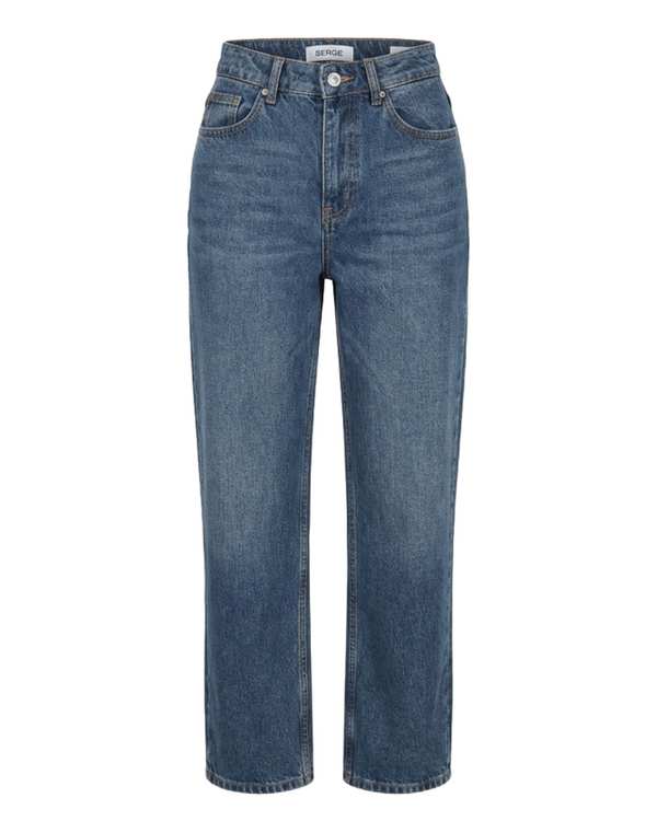 شلوار جین زنانه راسته آبی تیره سرژه Serge کد 221177