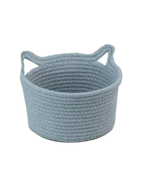 سبد کپو بافی طوسی روشن مدل cat