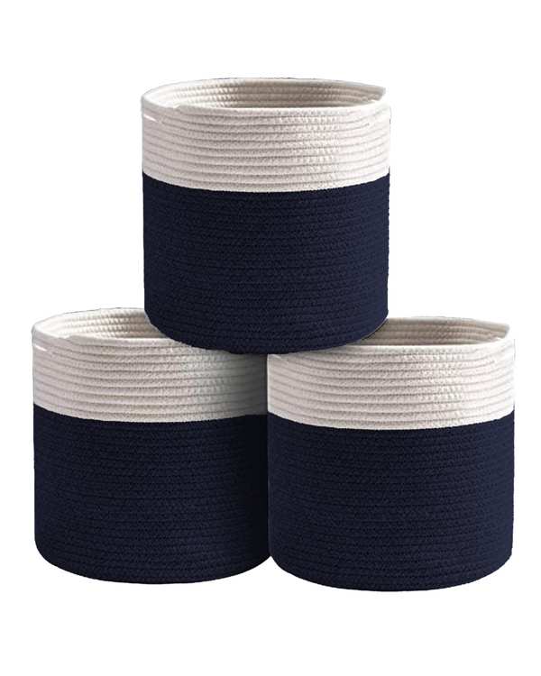 باکس نظم دهنده سرمه ای و سفید مدل s156 مجموعه 3 عددی