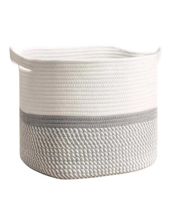 سبد لباس طوسی سفید مدل zbra