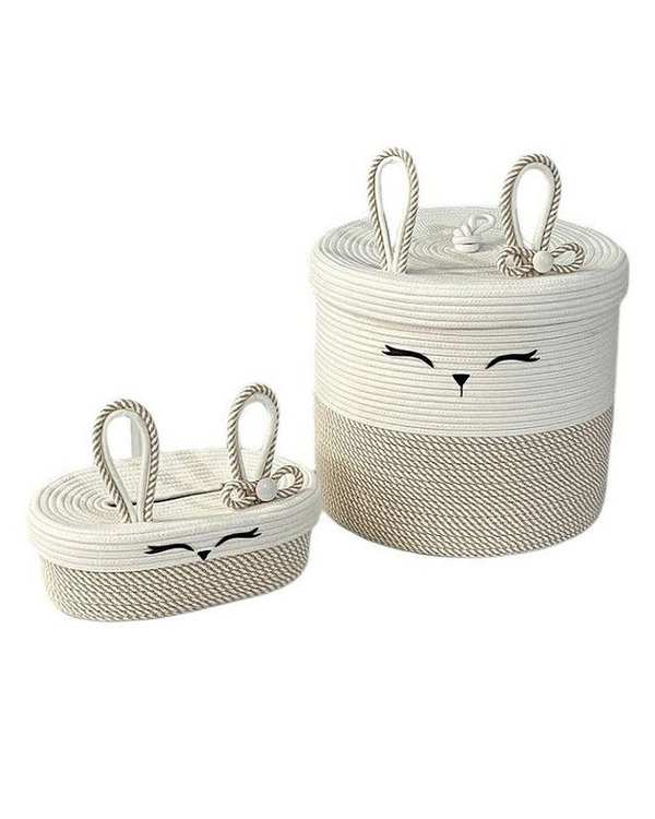 ست سطل و جادستمال کاغذی اتاق کودک مدل خرگوش