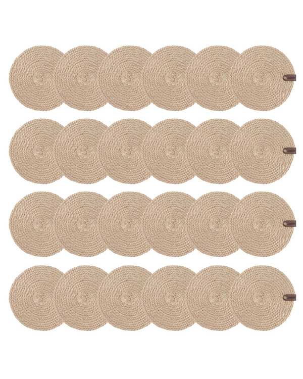 زیر لیوانی کنفی کرم تیره بسته 24 عددی