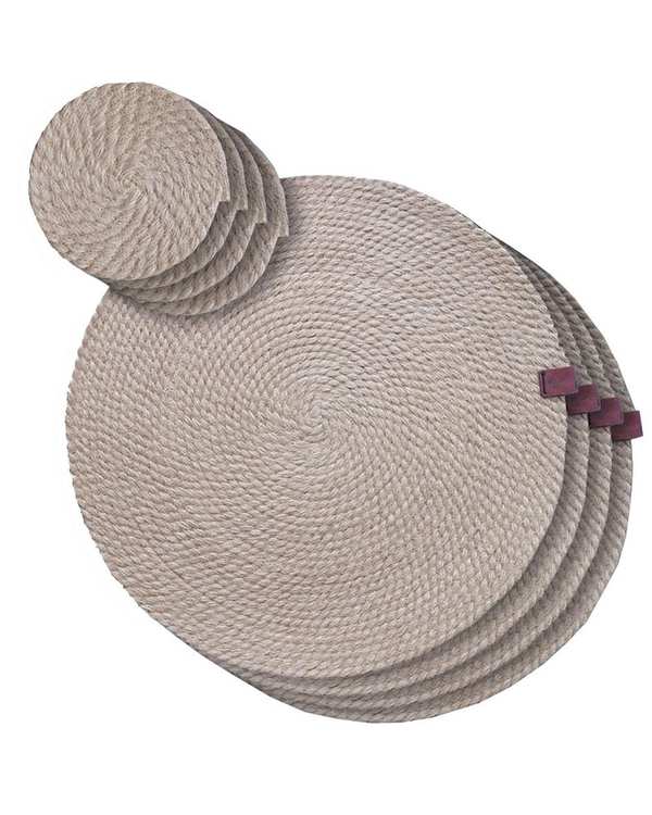 زیر بشقابی به همراه زیر لیوانی مدل zbl36-11p بسته 4 عددی