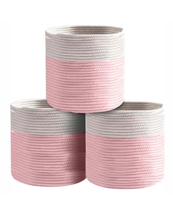 باکس نظم دهنده صورتی و سفید مدل s156 مجموعه 3 عددی