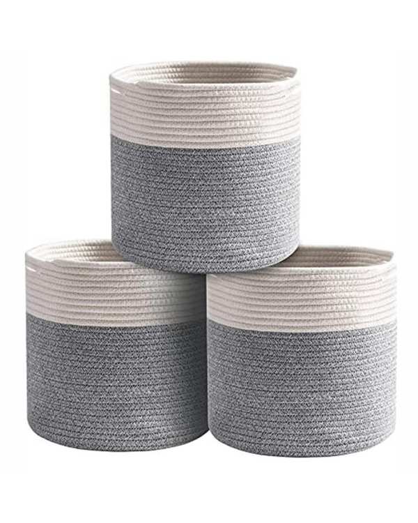 باکس نظم دهنده طوسی و سفید مدل s156 مجموعه 3 عددی