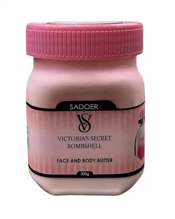 کره بدن و صورت سادور مدل Bombshell مناسب انواع پوست ویتامین E، بدون پارابن و مواد حساسیت زا، وزن 300 گرم