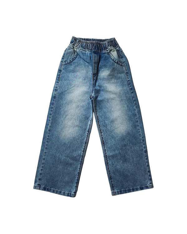 شلوار جین بچگانه بگ آبی لئو کیدز Leo Kids کد 2069 - تصویر 2