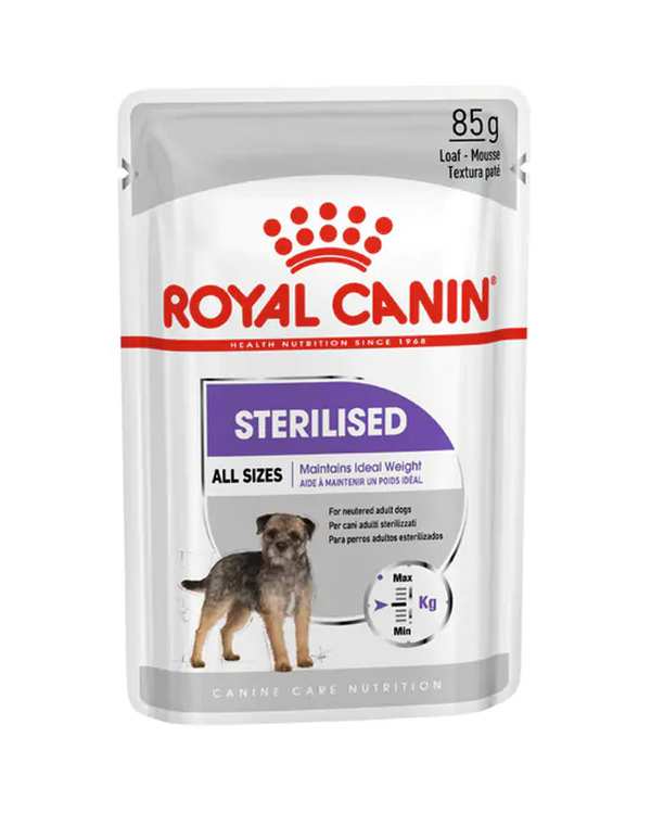 پوچ سگ عقیم شده رویال کنین Royal Canin مدل Sterilised وزن 85 گرم