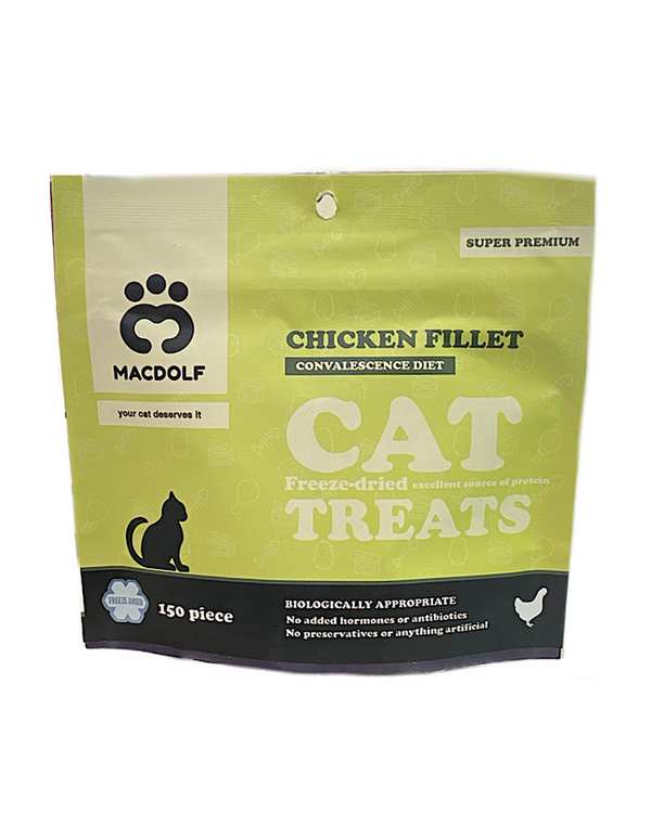 تشویقی گربه فریز دراید مکدولف Macdolf با طعم مرغ 40 گرم