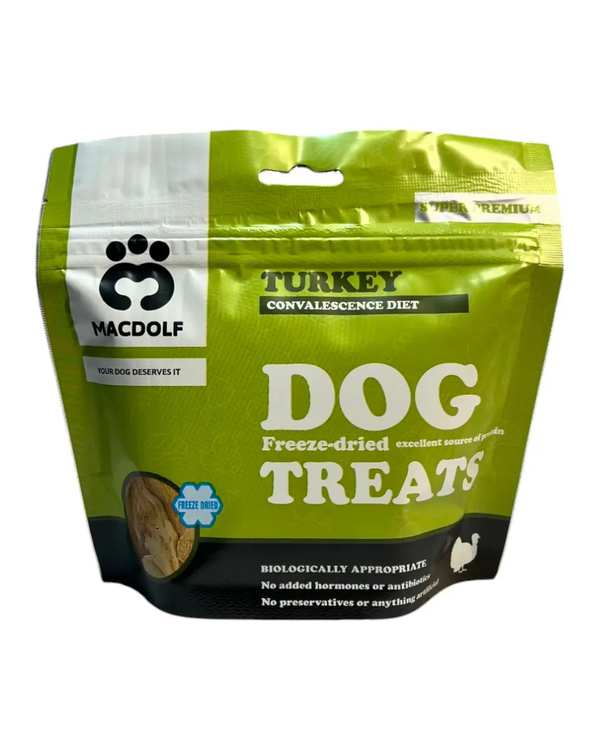 تشویقی سگ فریز دراید مکدولف Macdolf با طعم بوقلمون 40 گرم