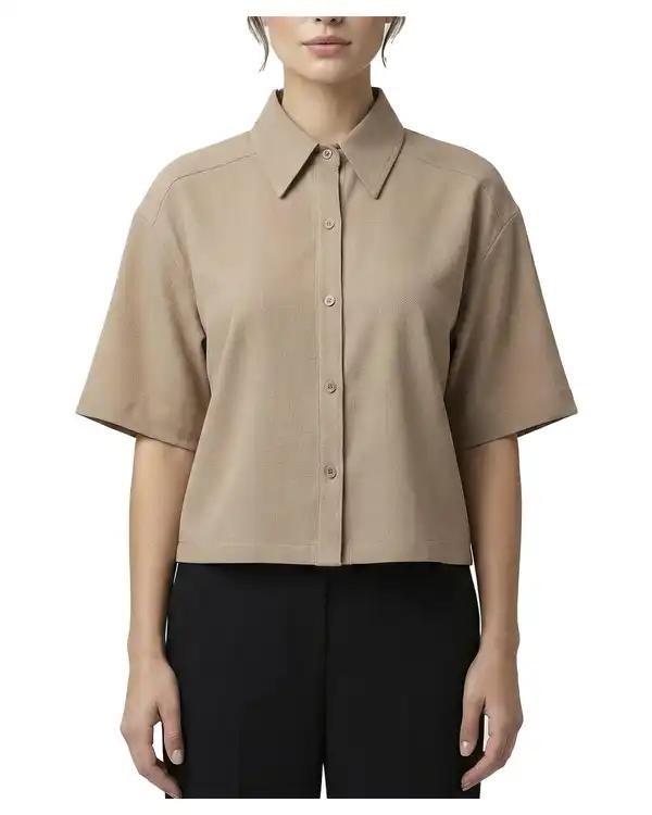 شومیز زنانه کراپ کرم آر ان اس RNS کد 11272638