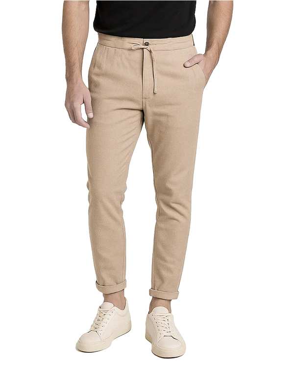 شلوار مردانه لینن استخوانی آر ان اس RNS کد 12042591