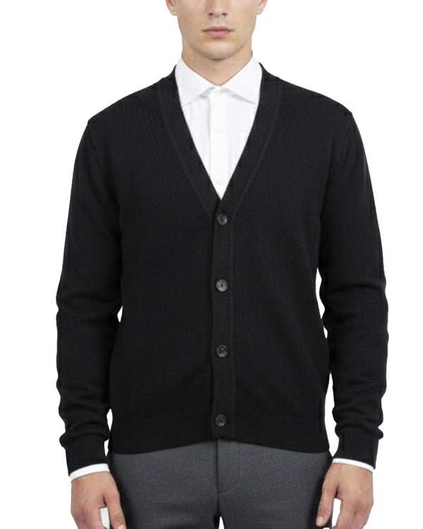 ژاکت مردانه بافت مشکی آر ان اس RNS کد 12252577