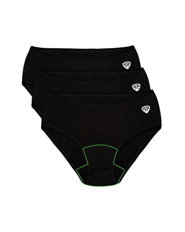 شورت زنانه نیم پد مشکی تاپیک Topick مدل لاله بسته 3 عددی