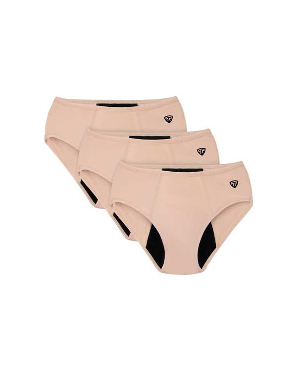 شورت زنانه فول پد کرم تاپیک Topick مدل لیلیوم بسته 3 عددی