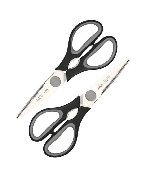 قیچی آشپزخانه مشکی جی فی نی Giffini مدل K02 مجموعه 2 عددی