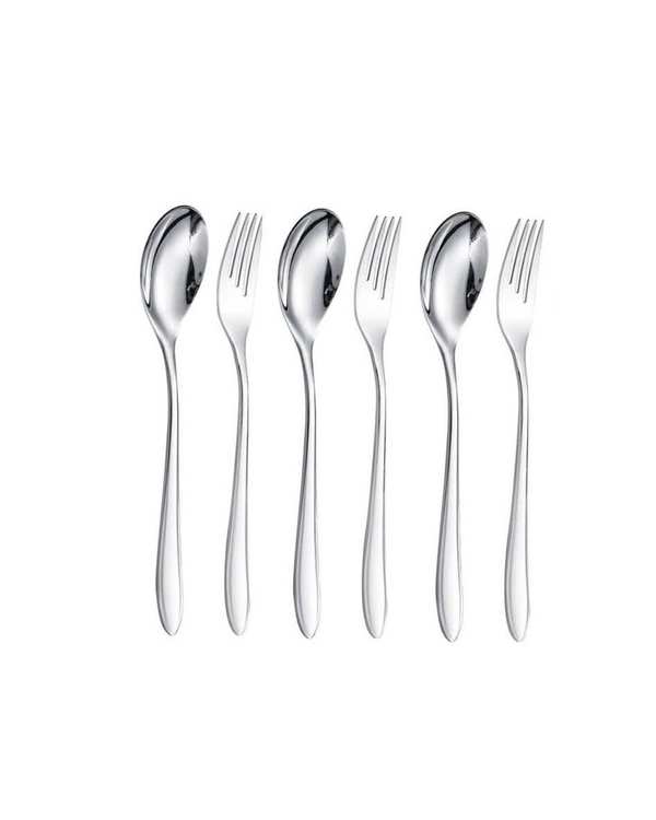 سرویس قاشق و چنگال 6 پارچه 3 نفره استیل جی فی نی Giffini مدل T96