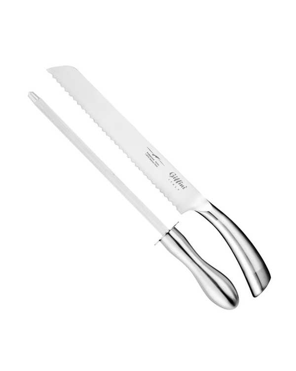 ست چاقو آشپزخانه و چاقو تیز کن استیل جی فی نی Giffini مدل N55