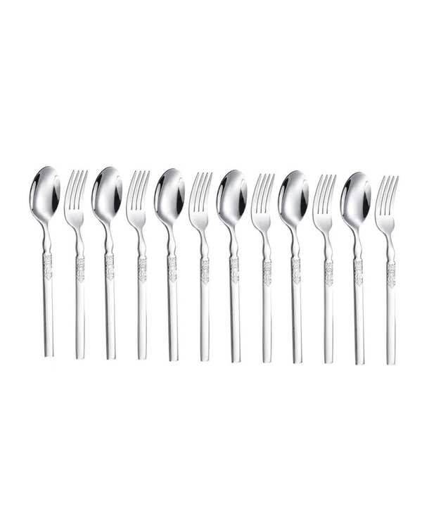 سرویس قاشق و چنگال 12 پارچه 6 نفره استیل جی فی نی Giffini مدل T31