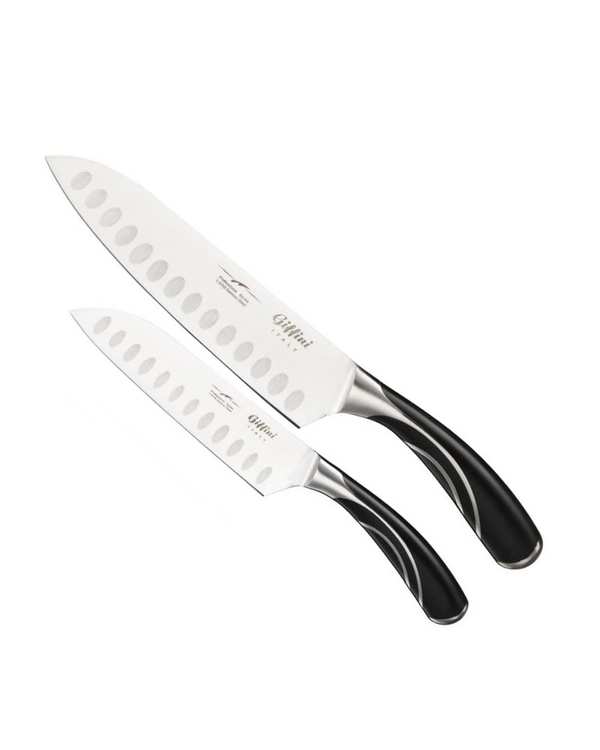 چاقو آشپزخانه مشکی جی فی نی مدل Q32 مجموعه 2 عددی