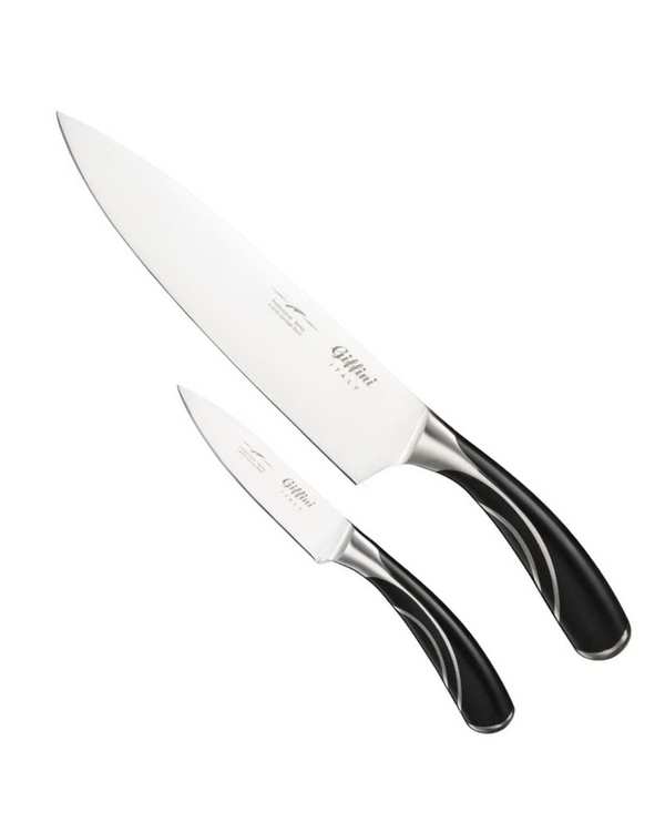چاقو آشپزخانه مشکی جی فی نی Giffini مدل Q09 مجموعه 2 عددی