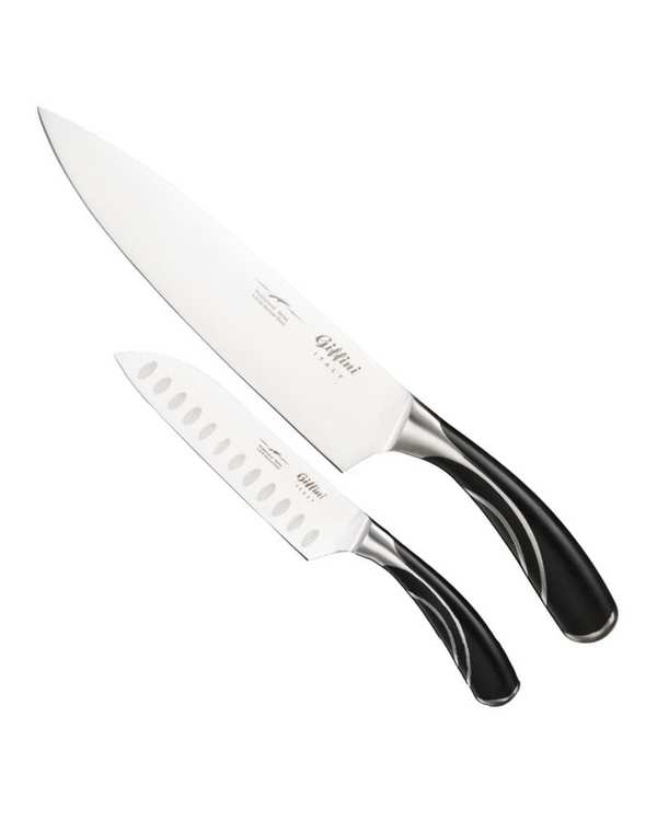 چاقو آشپزخانه مشکی جی فی نی Giffini مدل Q10 مجموعه 2 عددی