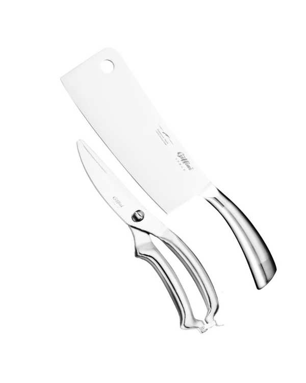 ست چاقو و قیچی آشپزخانه جی فی نی GIFFINI مدل N12 مجموعه 2 عددی