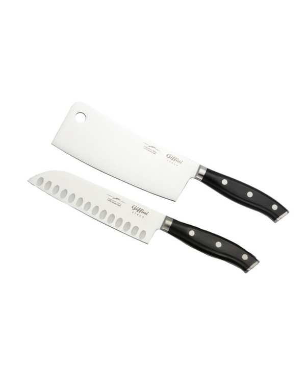 چاقو آشپزخانه مشکی جی فی نی GIFFINI مدل M20 مجموعه 2 عددی