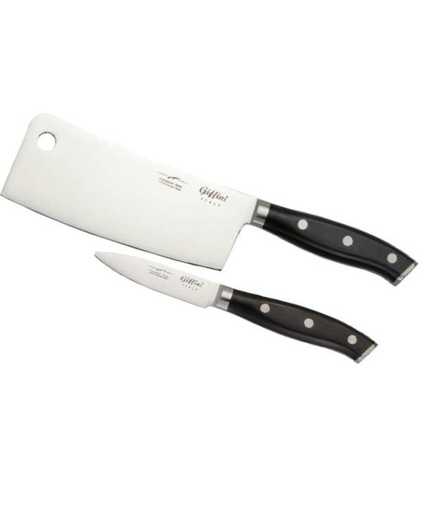 چاقو آشپزخانه مشکی جی فی نی GIFFINI مدل M23 مجموعه 2 عددی