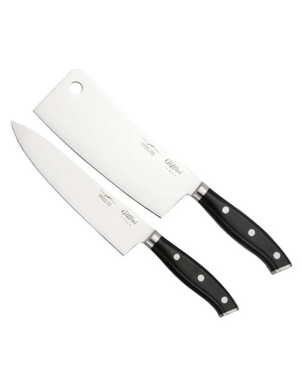 چاقو آشپزخانه مشکی جی فی نی GIFFINI مدل m03 مجموعه 2 عددی