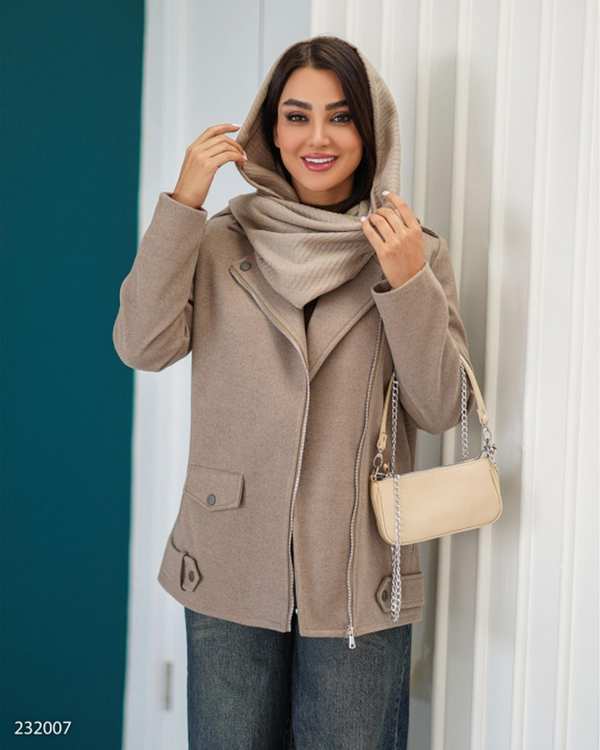 پالتو زنانه شکلاتی السانا Elsana مدل بهارسا کد 2320