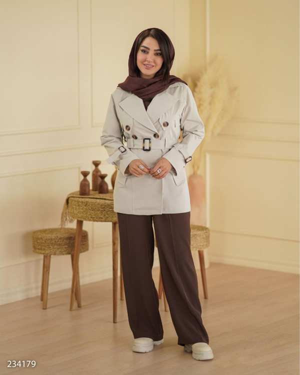 بارانی زنانه استخوانی السانا Elsana مدل تیتار کد 2341