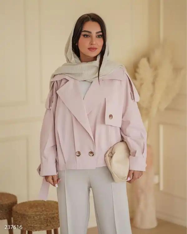 بامبر جکت زنانه کتان زارا کالباسی السانا Elsana مدل یوتاب کد 2376