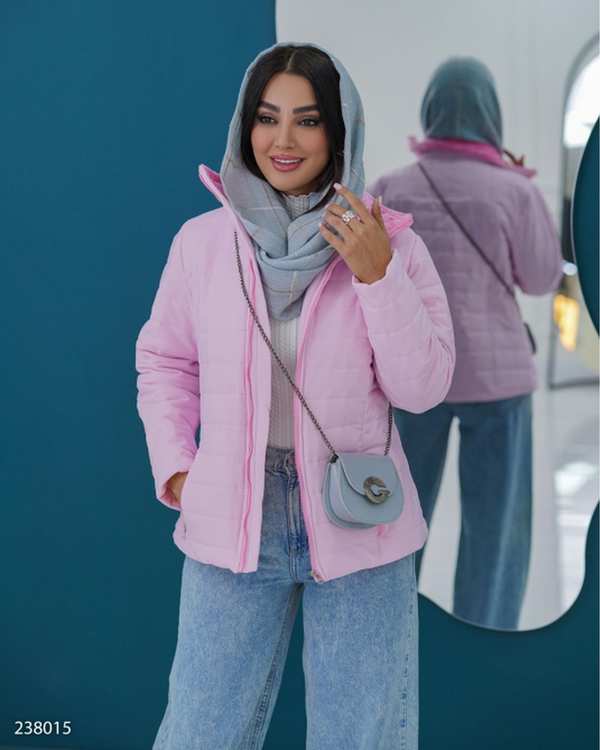 کاپشن زنانه صورتی السانا Elsana مدل آرمیس کد 2380