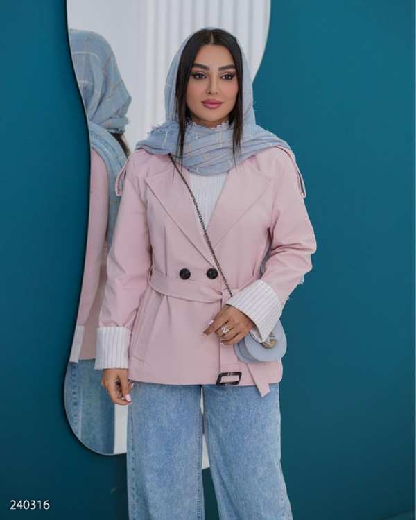 بارانی زنانه کتان کالباسی السانا Elsana مدل فریناز کد 2403