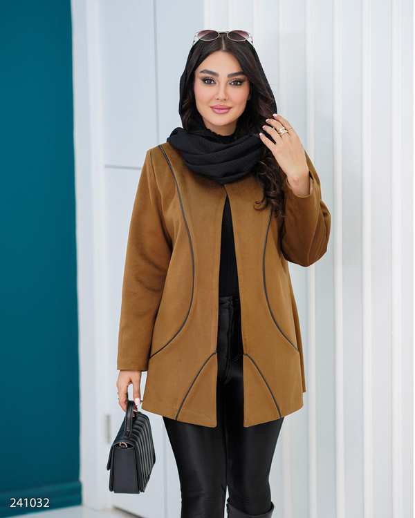 پالتو زنانه شتری السانا Elsana مدل فادیه کد 2410