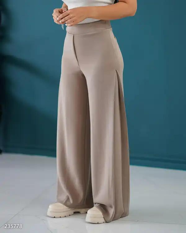 شلوار زنانه اویشو خاکی السانا Elsana مدل لیدو کد 2357