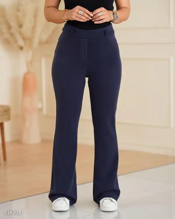 شلوار بوت کات زنانه اویشو سرمه ای السانا Elsana مدل یاسیما کد 2382