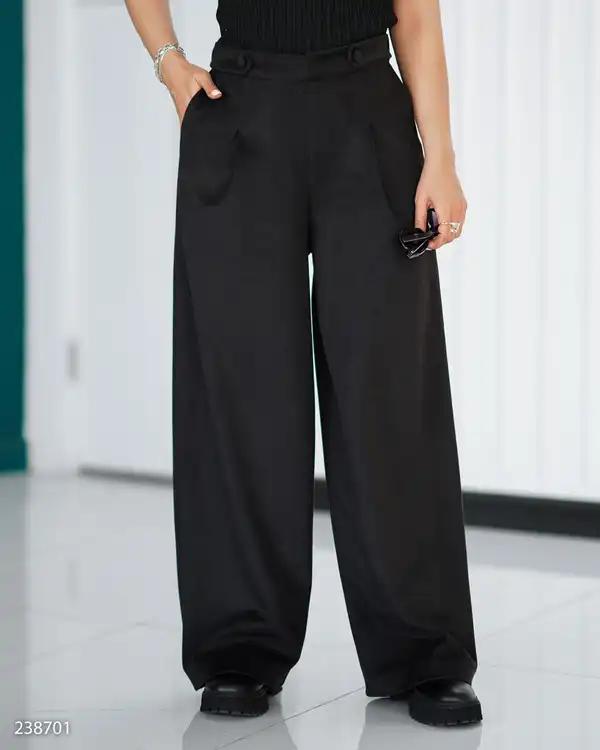 شلوار بگ زنانه فوتر جیر مشکی السانا Elsana مدل ماتیسا کد 2387