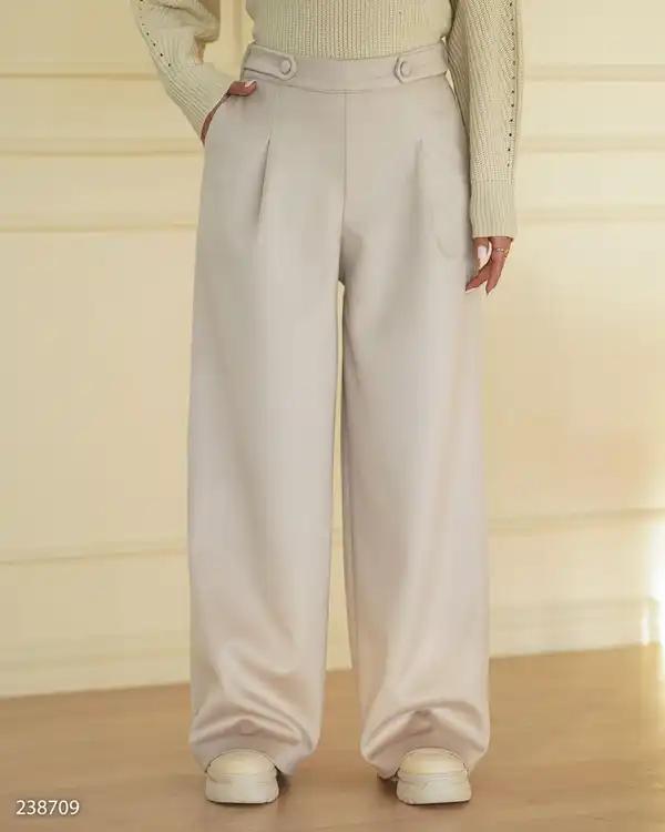 شلوار بگ زنانه فوتر جیر شیری السانا Elsana مدل ماتیسا کد 2387