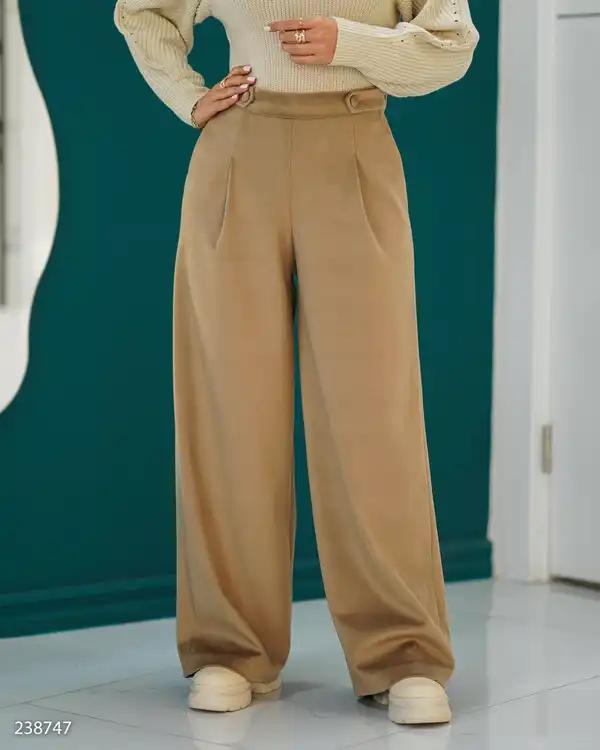 شلوار بگ زنانه فوتر جیر نسکافه ای السانا Elsana مدل ماتیسا کد 2387