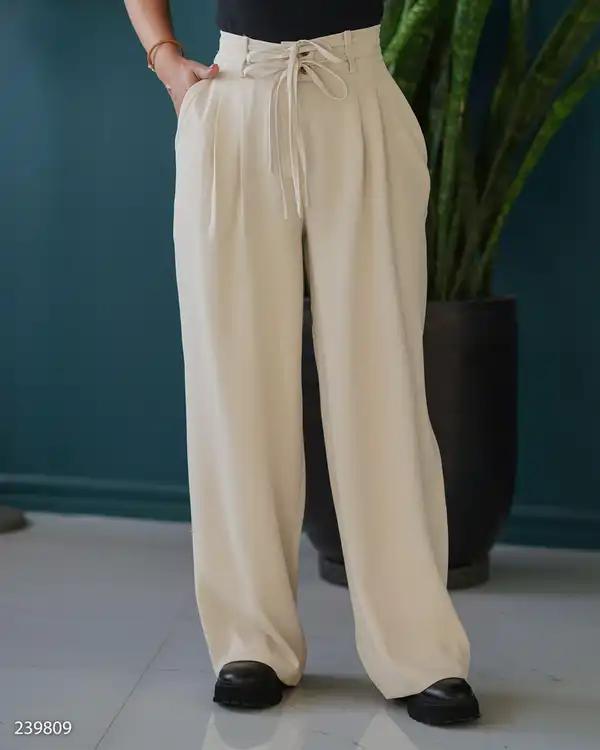 شلوار بگ زنانه کرپ شیری السانا Elsana مدل آرکیا کد 2398