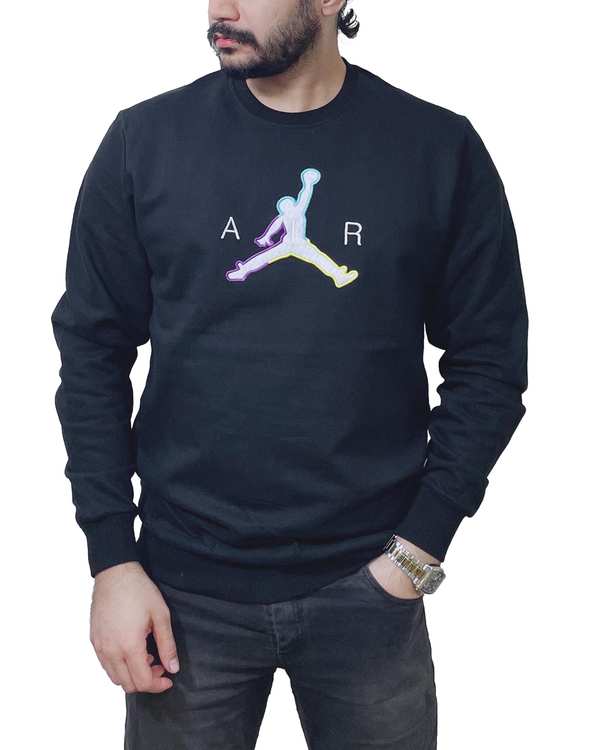 سویشرت مردانه دورس سه نخ مشکی دیورسو Diverso کد 4863